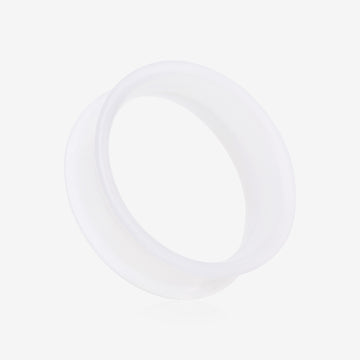 A Pair of Ultra Flexible Clear Silicone Double Flared Tunnel Plug